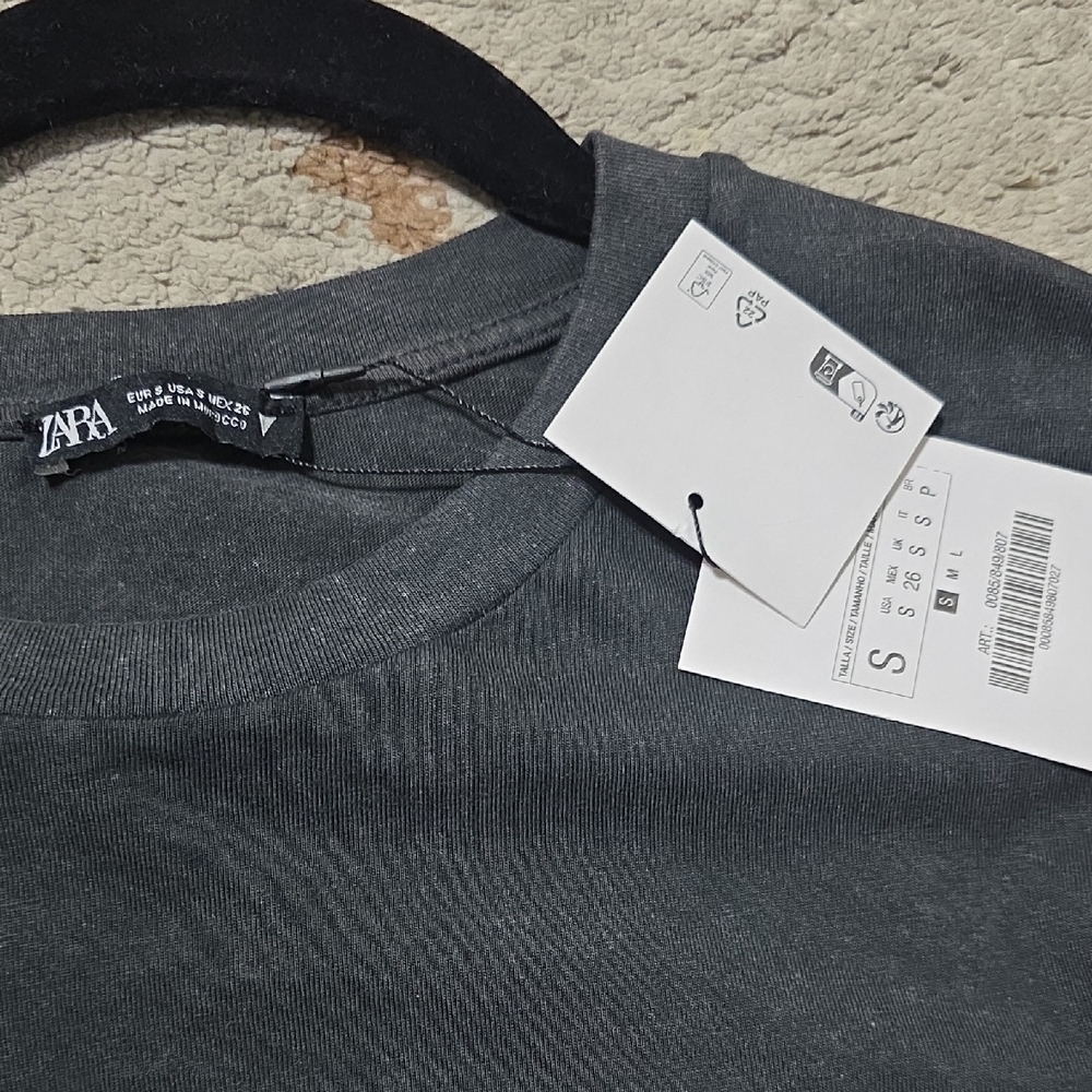 Zara Black Corset Short Sleeve Top - Picture 2 of 5